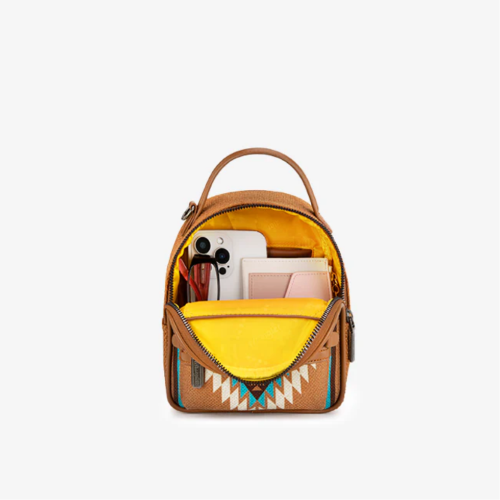 Wrangler Aztec Knitted Backpack - Brown