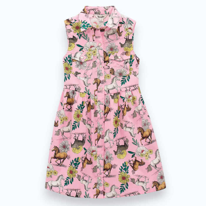 Girls Western Snap Dress