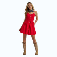 Womens Wrangler Corset Snap Dress