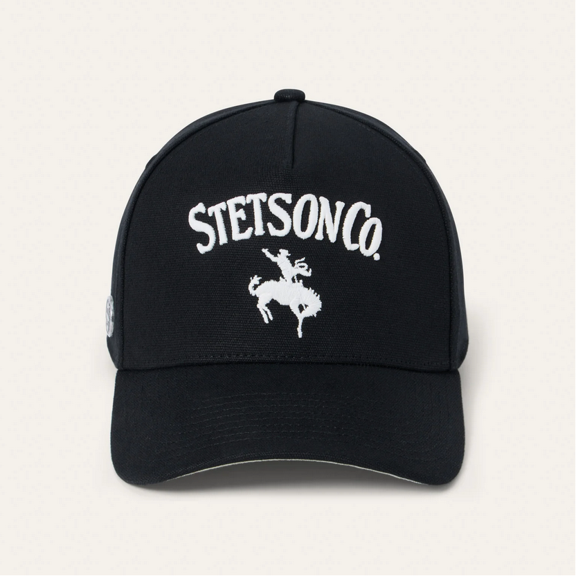 Stetson Co. Rodeo Bronco Black Baseball Cap