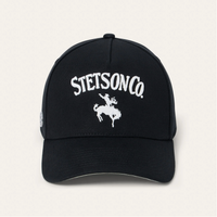 Stetson Co. Rodeo Bronco Black Baseball Cap