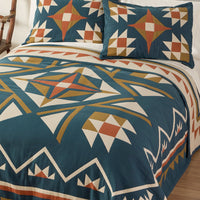 Pendleton Quilted Star Indigo Matelasse Coverlet