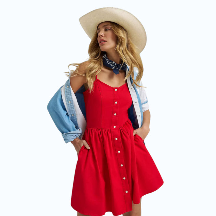 Womens Wrangler Corset Snap Dress