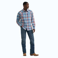 Mens Western Plaid Snap Shirt