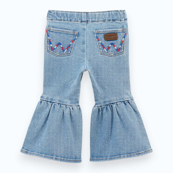 Little Girls Ruffle Leg Flare Jean