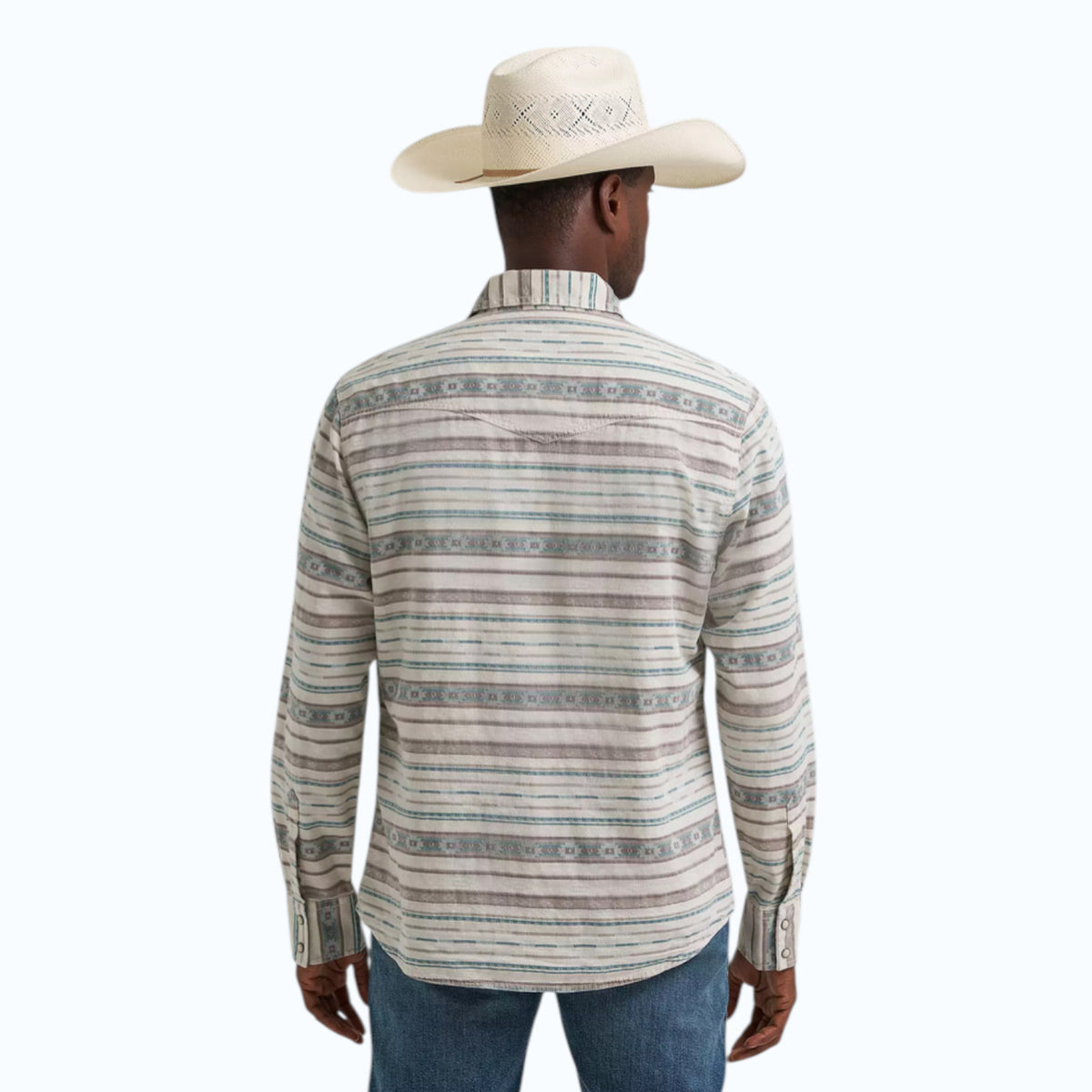 Mens Western Printed Snap Shirt