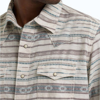 Mens Western Printed Snap Shirt