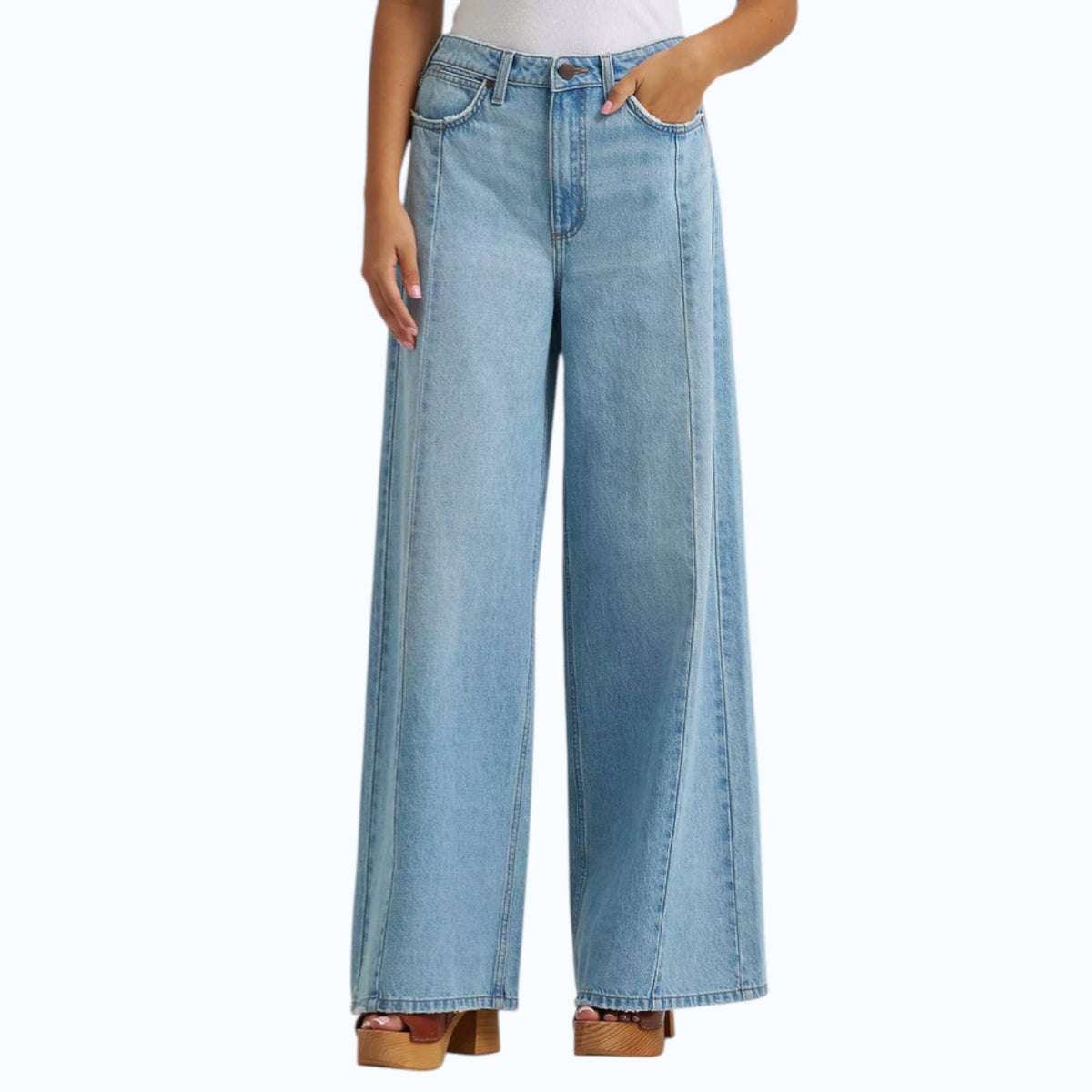 Womens Wrangler Retro Bailey High Rise Jeans - Light Wash