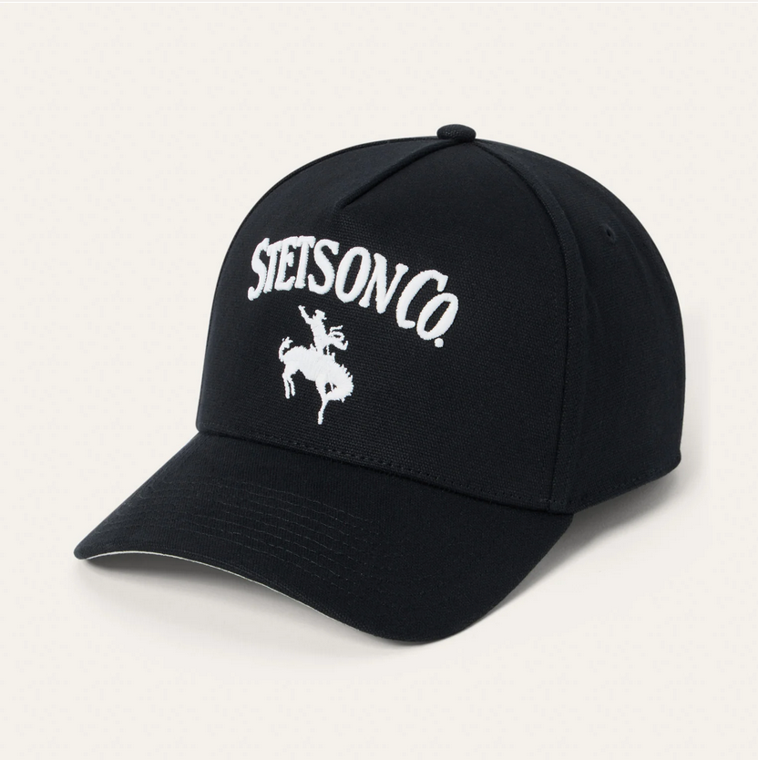 Stetson Co. Rodeo Bronco Black Baseball Cap