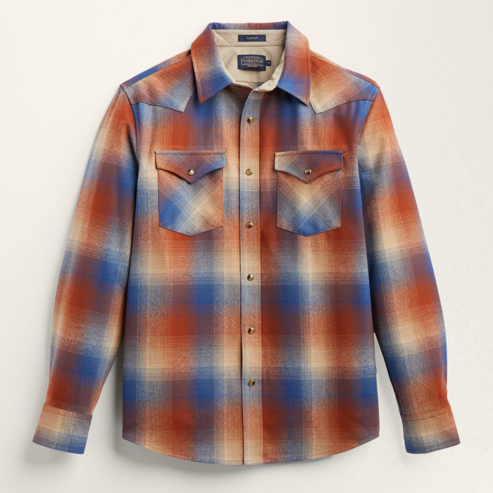 Men’s Pendleton Plaid Snap-Front Western Canyon Shirt