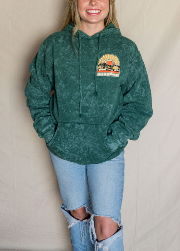 Prescott Arizona Green Acid Wash Sweatshirt