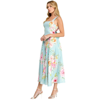 Pastel Garden Open Back Midi Dress