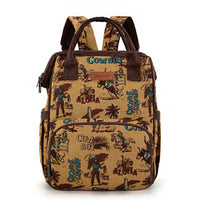Wrangler Vintage Retro Cowboy Cool Print Backpack