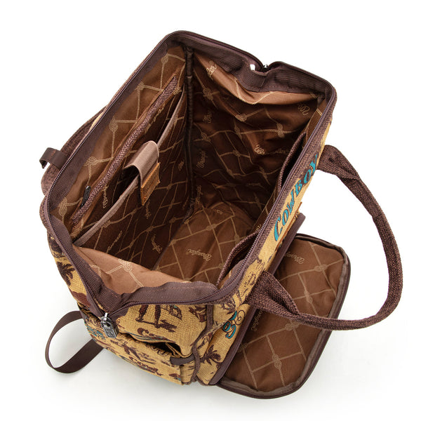 Wrangler Vintage Retro Cowboy Cool Print Backpack