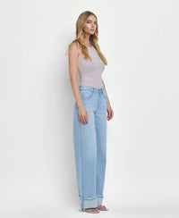 Super High Rise Cuffed Baggy Wide Jeans Intrepid