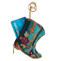 Kickin' Around Beaded Cowboy Boots Coin Purse/Key Fob