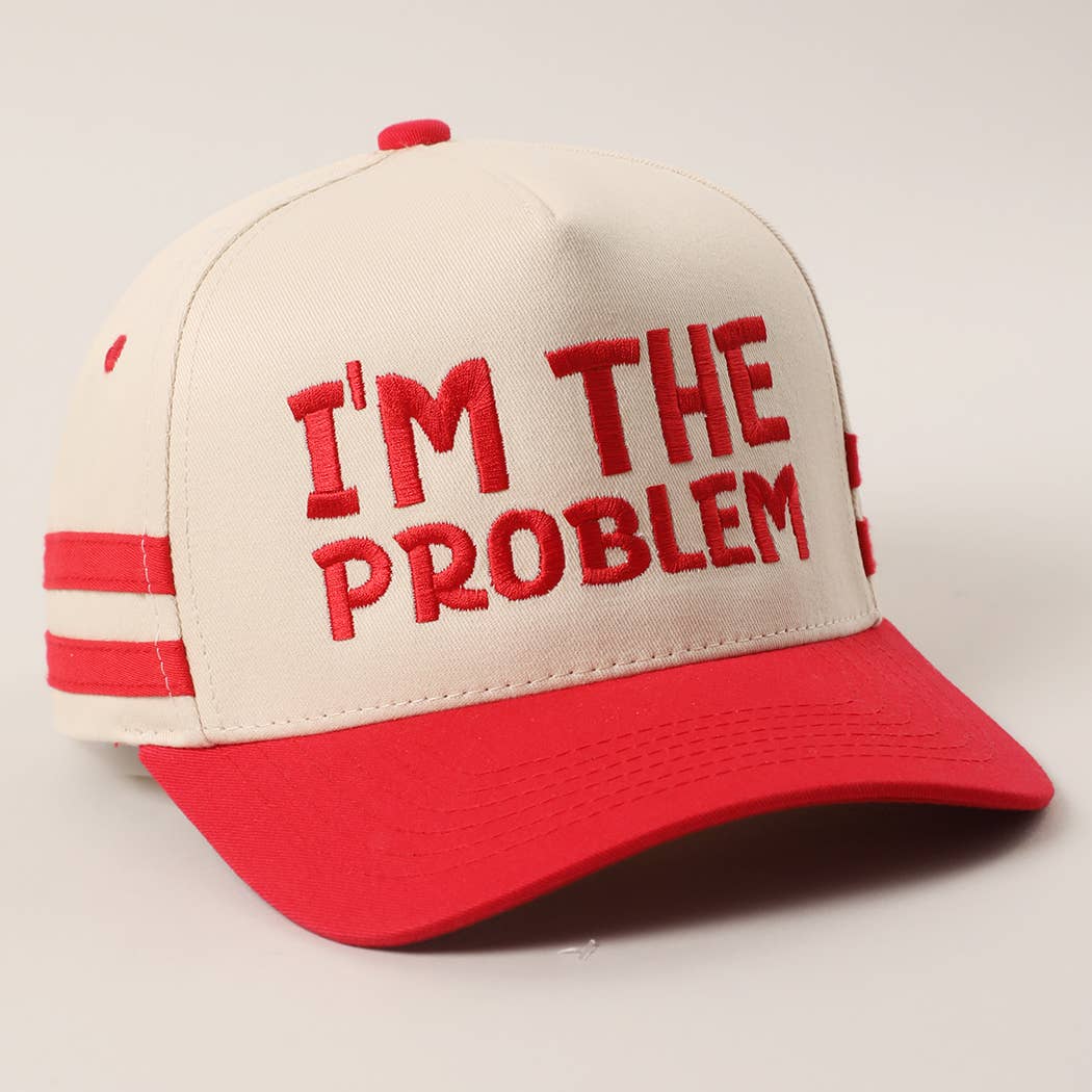 I'm The Problem Cotton Two Stripes Trucker Hat
