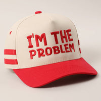 I'm The Problem Cotton Two Stripes Trucker Hat