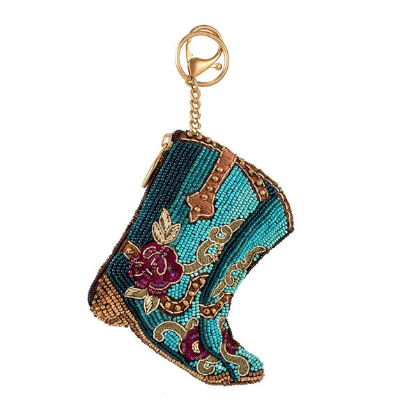 Kickin' Around Beaded Cowboy Boots Coin Purse/Key Fob