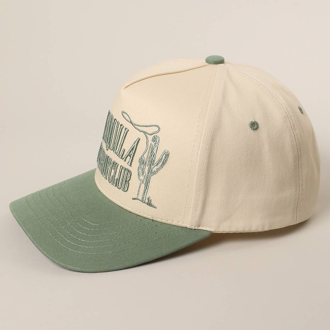 TEQUILA COWBOY CLUB 3D Letter Embroidery Two-Tone Trucker : Brown / ONE SIZE