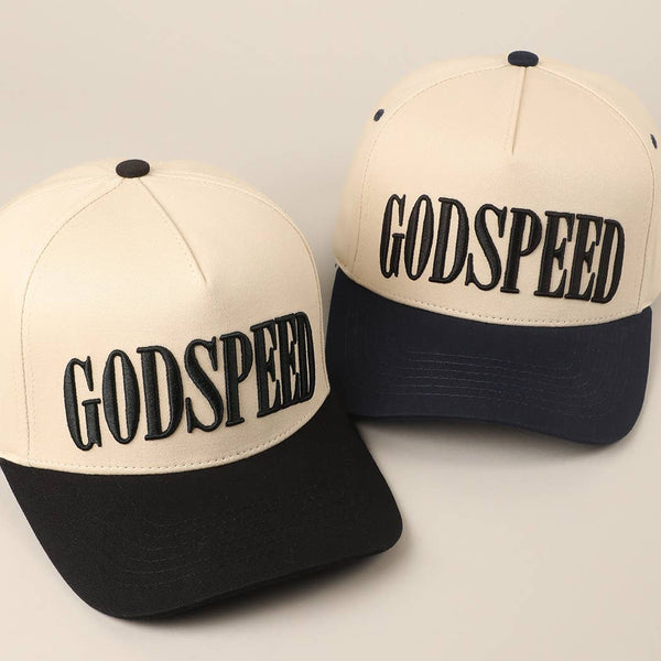 GODSPEED Two-Tone Embroidered Trucker Hat: ONE SIZE