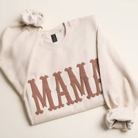 Mama Bold Puff Print Mid Weight Sweatshirt