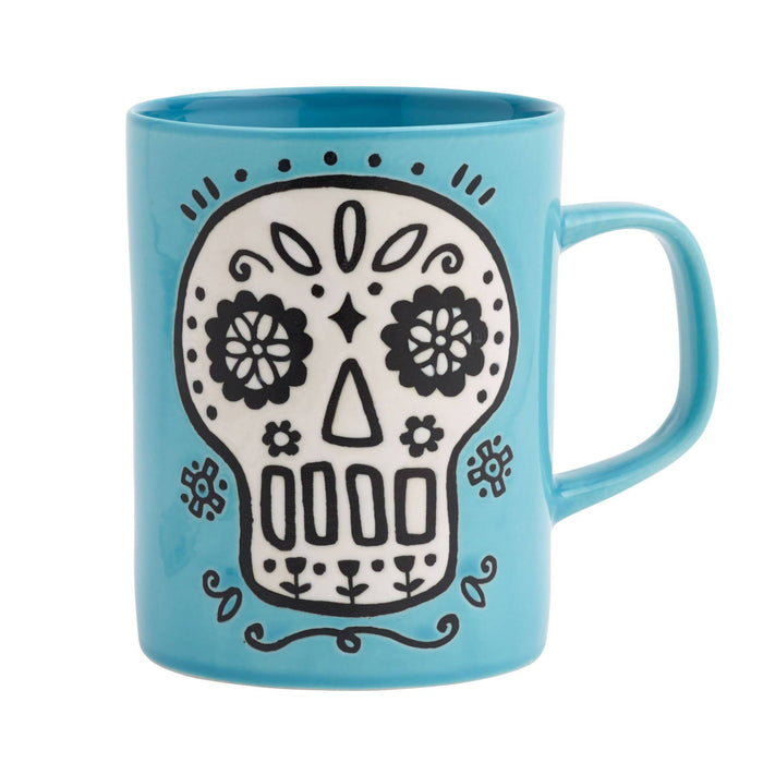 Blue Sugar Skull Mug