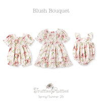 Kid’s Blush Bouquet Puff Sleeve Dress
