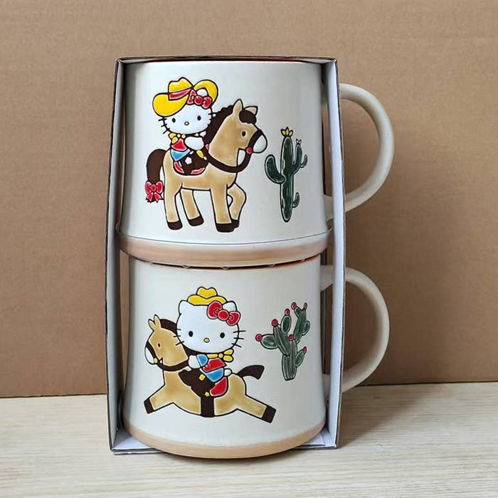 Hello Kitty Let’s Ride Cowgirl 18OZ Mug Set Of 2