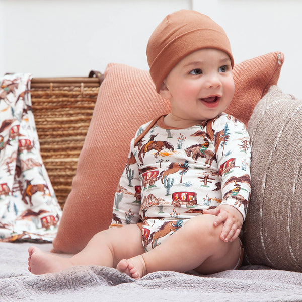 Cowboy Baby Bodysuit - Bamboo Western Spirit Onesie