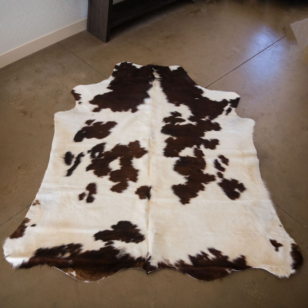 Large Brindle Long Hair Cowhide- Brown