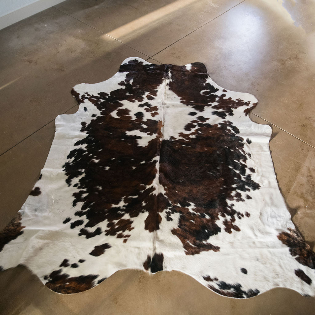 Large Speckle Long Hair Cowhide- Tricolor