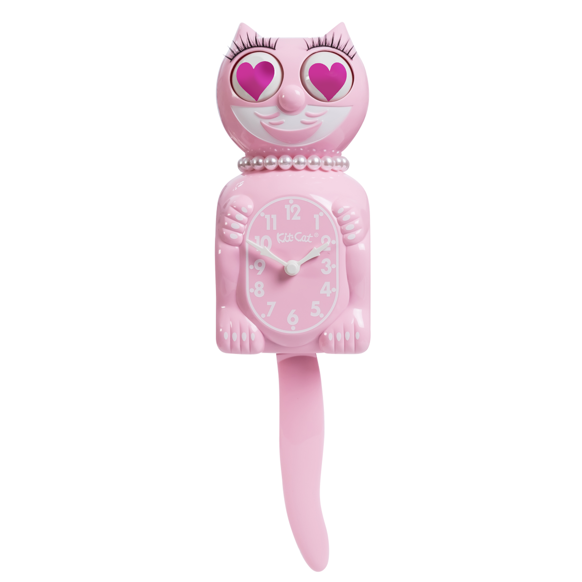 Bubblegum Pink Lady Magenta Heart Collector's 100 Kit-Cat Klock