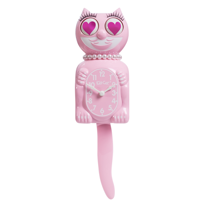 Bubblegum Pink Lady Magenta Heart Collector's 100 Kit-Cat Klock