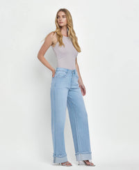 Super High Rise Cuffed Baggy Wide Jeans Intrepid