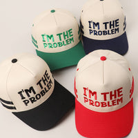 I'm The Problem Cotton Two Stripes Trucker Hat