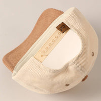 Put It On My Cowboy's Tab Two-Tone Corduroy Cap: Beige / ONE SIZE