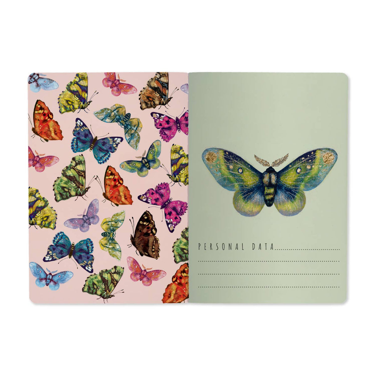 Butterflies on Blue Notebook