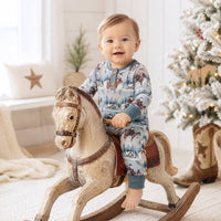 Cowboy Christmas Henley Romper