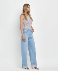 Super High Rise Cuffed Baggy Wide Jeans Intrepid