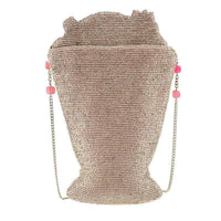 Shake It Up Beaded Pink Milkshake Crossbody HandBag