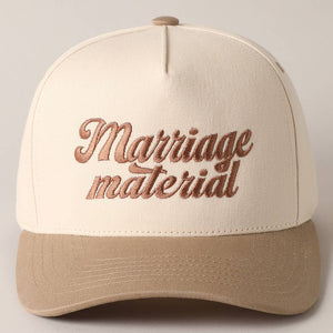 Marriage Material Two Tone Trucker Hat: ONE SIZE