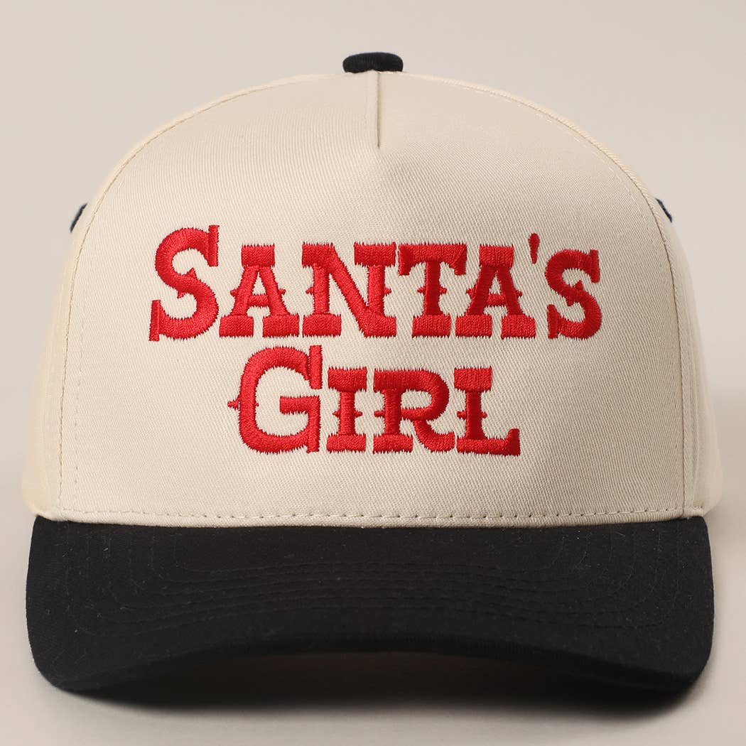 Santa’s Girl Embroidery Trucker Hat