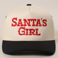 Santa’s Girl Embroidery Trucker Hat