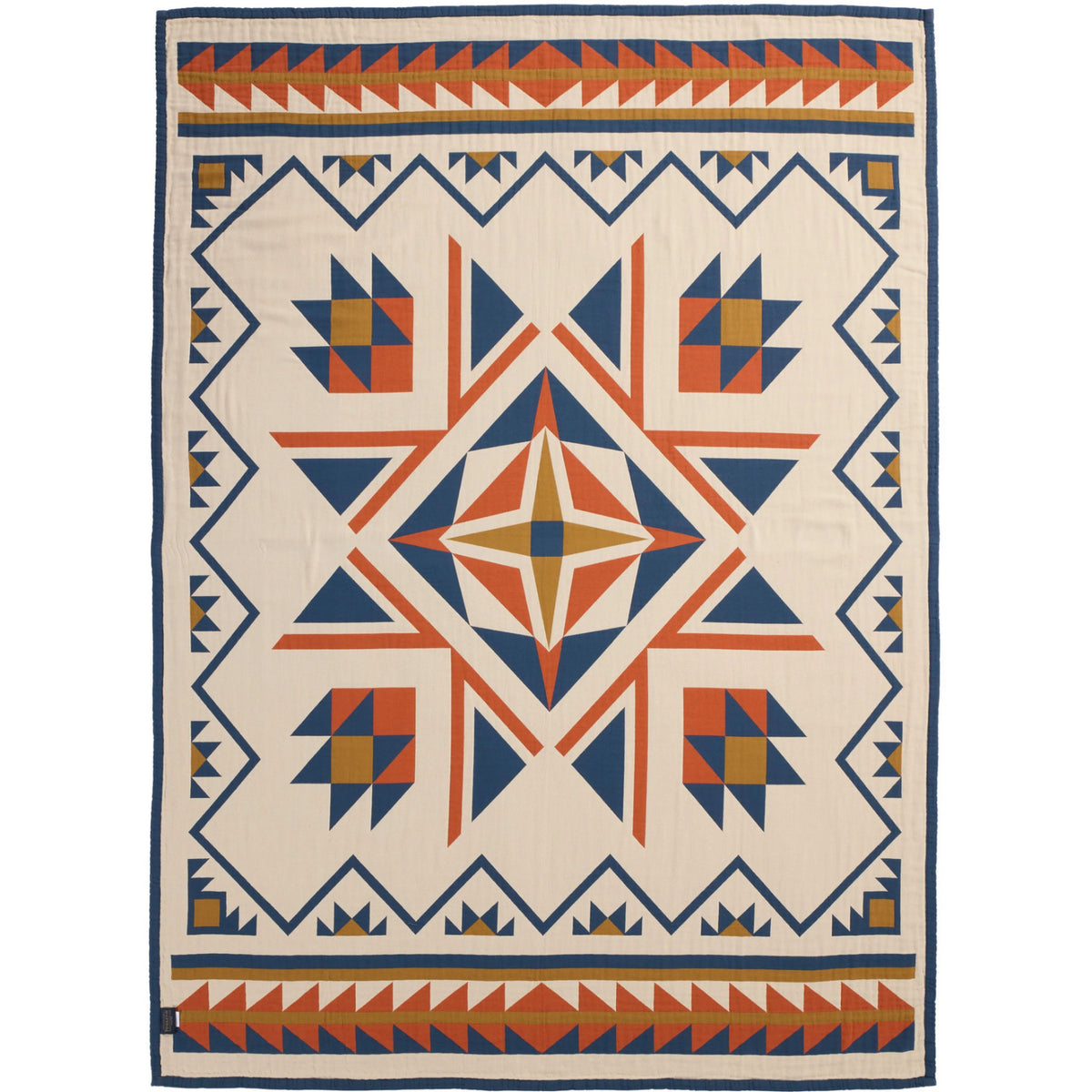Pendleton Quilted Star Indigo Matelasse Coverlet