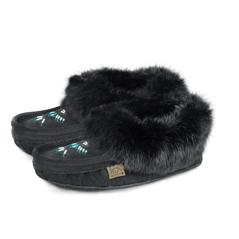 Women's Black Soft Sole Moccasin