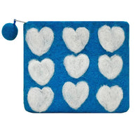 Nine Hearts Felted Coin Purse
