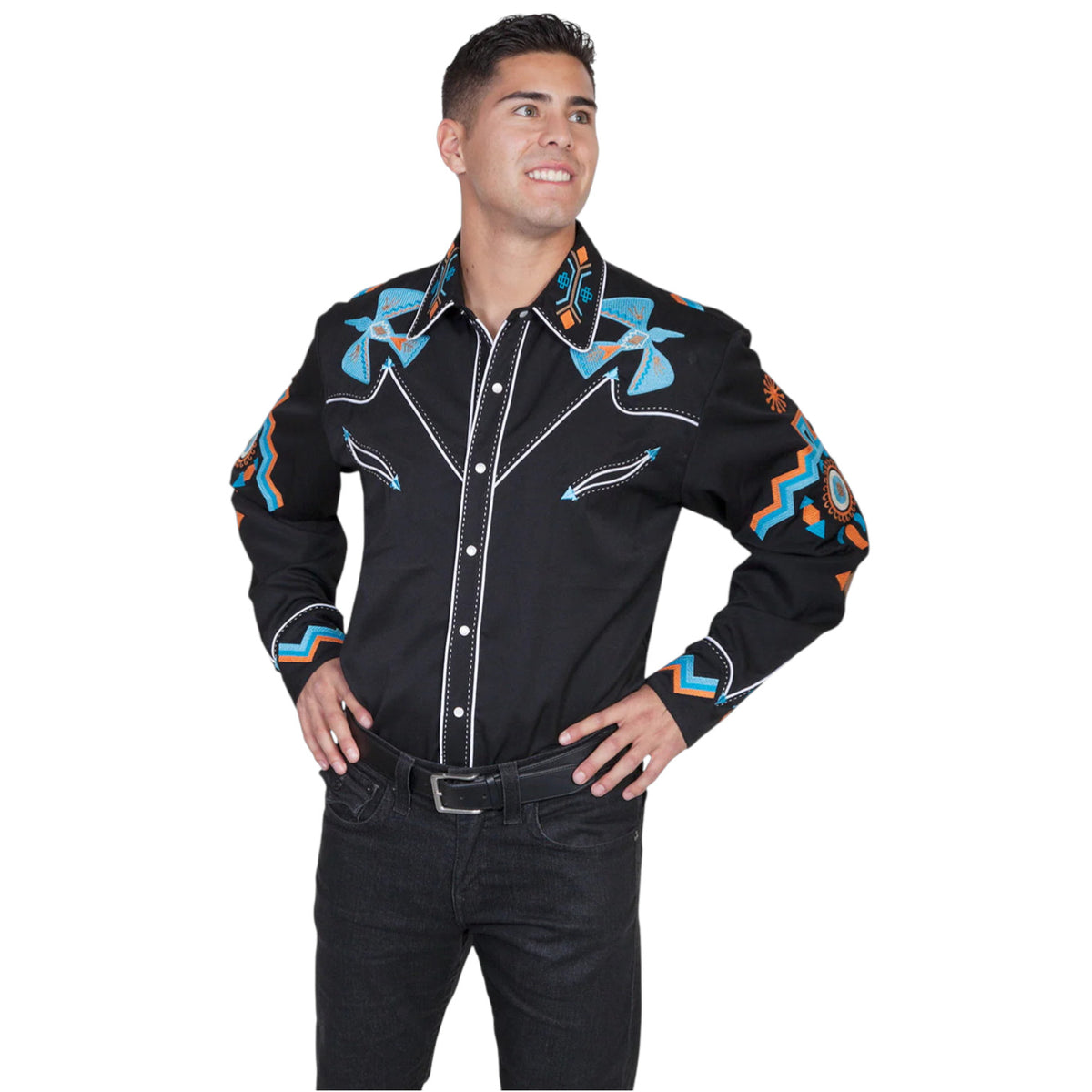 Men's Scully Phoenix Embroidered Shirt