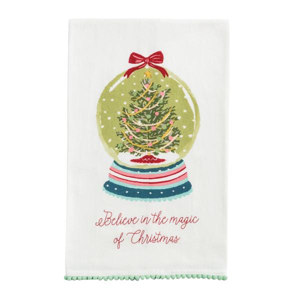 Snowglobe Pom Trim Towel