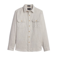 Men's Pendleton Burnside Cotton Flannel Shirt - Ecru Heather